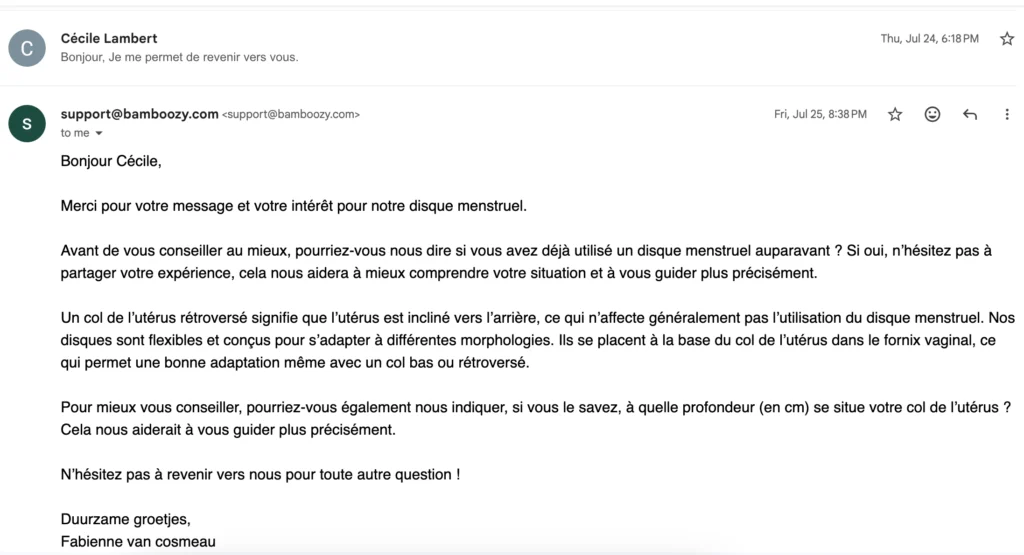 SAv Bamboozy disque menstruel